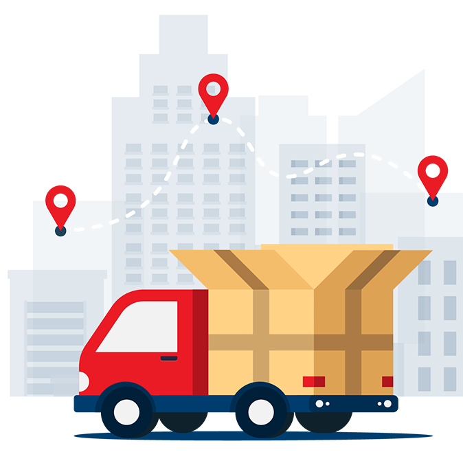 Point2Point Global - About Us Shipping Truck Illustration